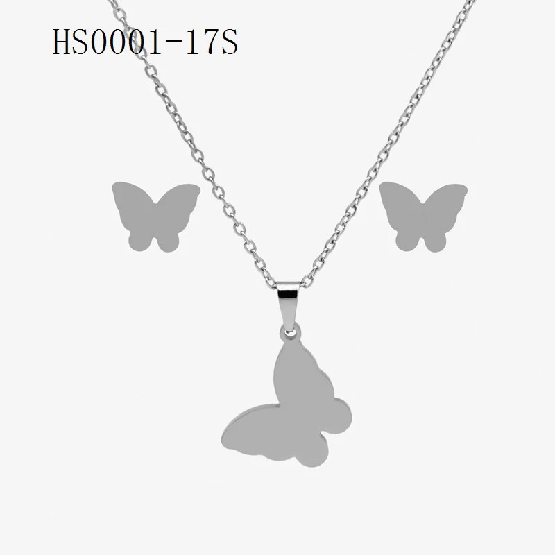 Wholesale Stainless Steel Gold Earrings Necklace Set With Bear Pattern Pendants And Ochain Electroplated With Letters Numbers Text Design - Image 18