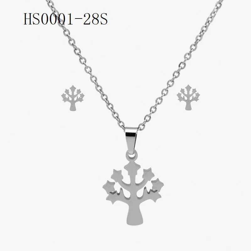Wholesale Stainless Steel Gold Earrings Necklace Set With Bear Pattern Pendants And Ochain Electroplated With Letters Numbers Text Design - Image 28