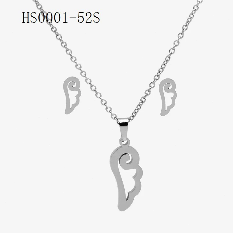 Wholesale Stainless Steel Gold Earrings Necklace Set With Bear Pattern Pendants And Ochain Electroplated With Letters Numbers Text Design - Image 51