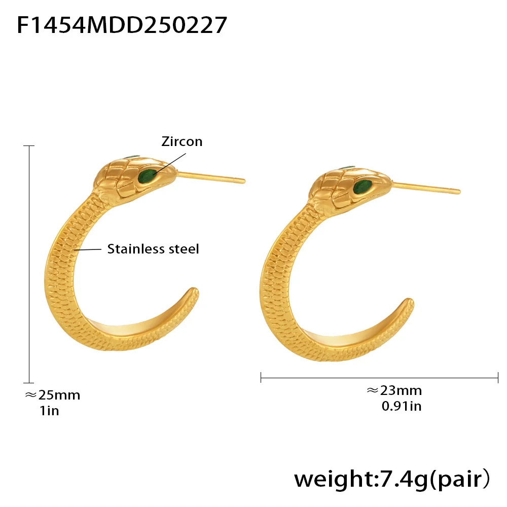 Wholesale Stainless Steel Gold Plated Animal Zodiac Geometric Earrings For Women - Image 6