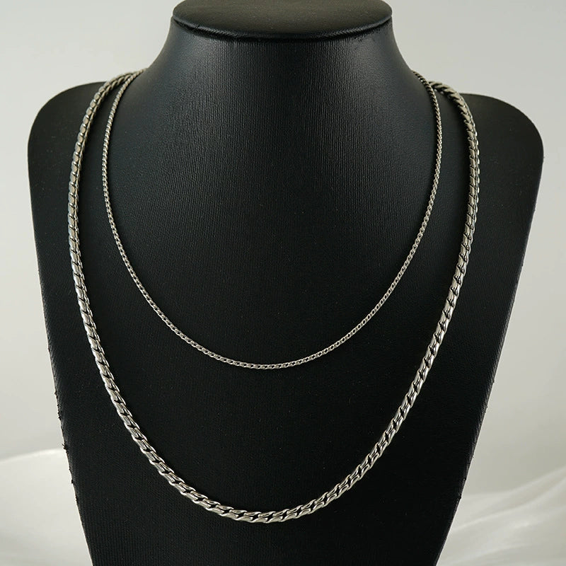Wholesale 316L Stainless Steel Gold Plated Geometric S Chain Necklace - Image 2