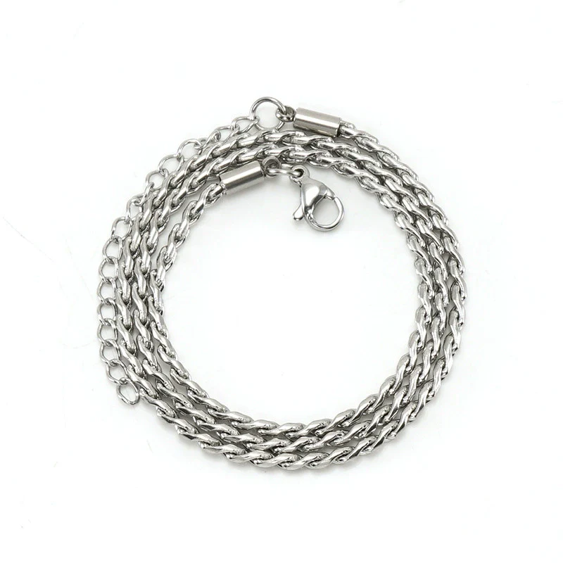 Wholesale 316L Stainless Steel Gold Plated Geometric S Chain Necklace - Image 5