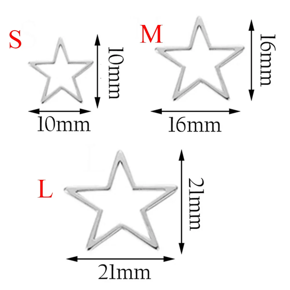 Wholesale Stainless Steel Handmade Geometric Triangle Fivepointed Star Square Earrings With Electroplating Treatment - Image 12
