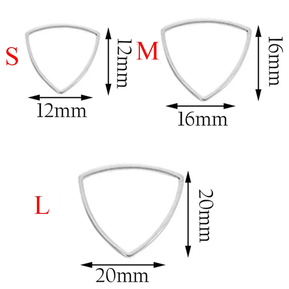 Wholesale Stainless Steel Hollow Love Triangle Round Water Drop Geometric Pattern Earrings Base Accessories With Electroplating - Image 8