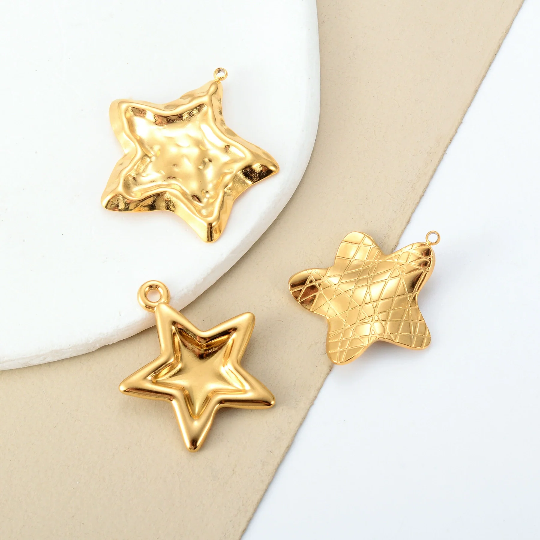 Wholesale Stainless Steel Jewelry Accessories Fivepointed Star Electroplated Pendant For Necklace And Earrings - Image 4