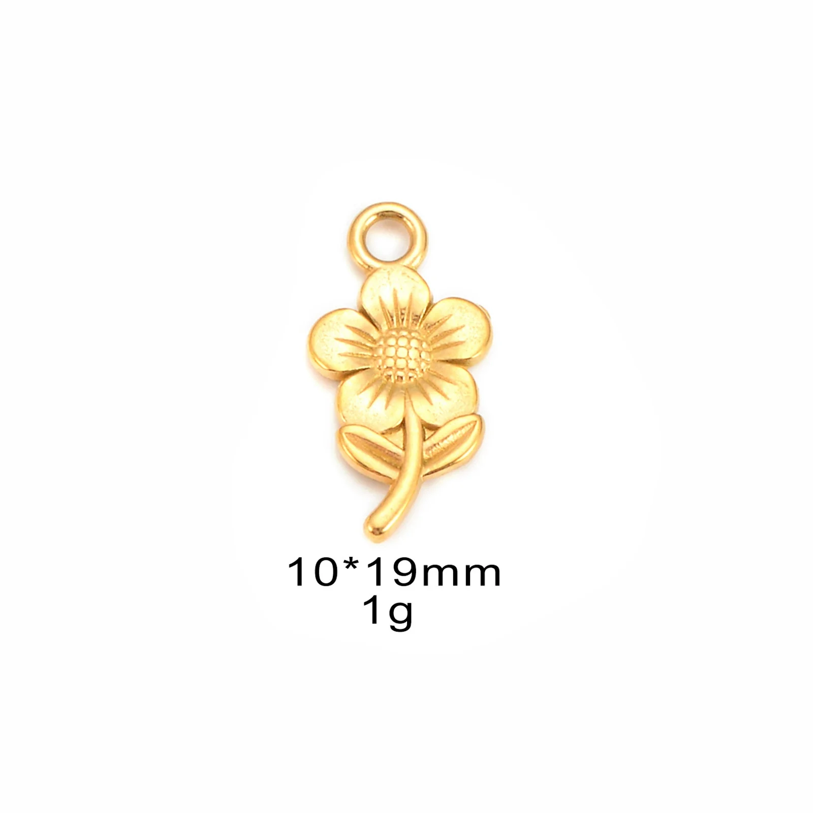 Wholesale Stainless Steel Jewelry Pendant With Sunflower Cherry Maple Leaf Lucky Grass Shapes And Electroplating Treatment - Image 7