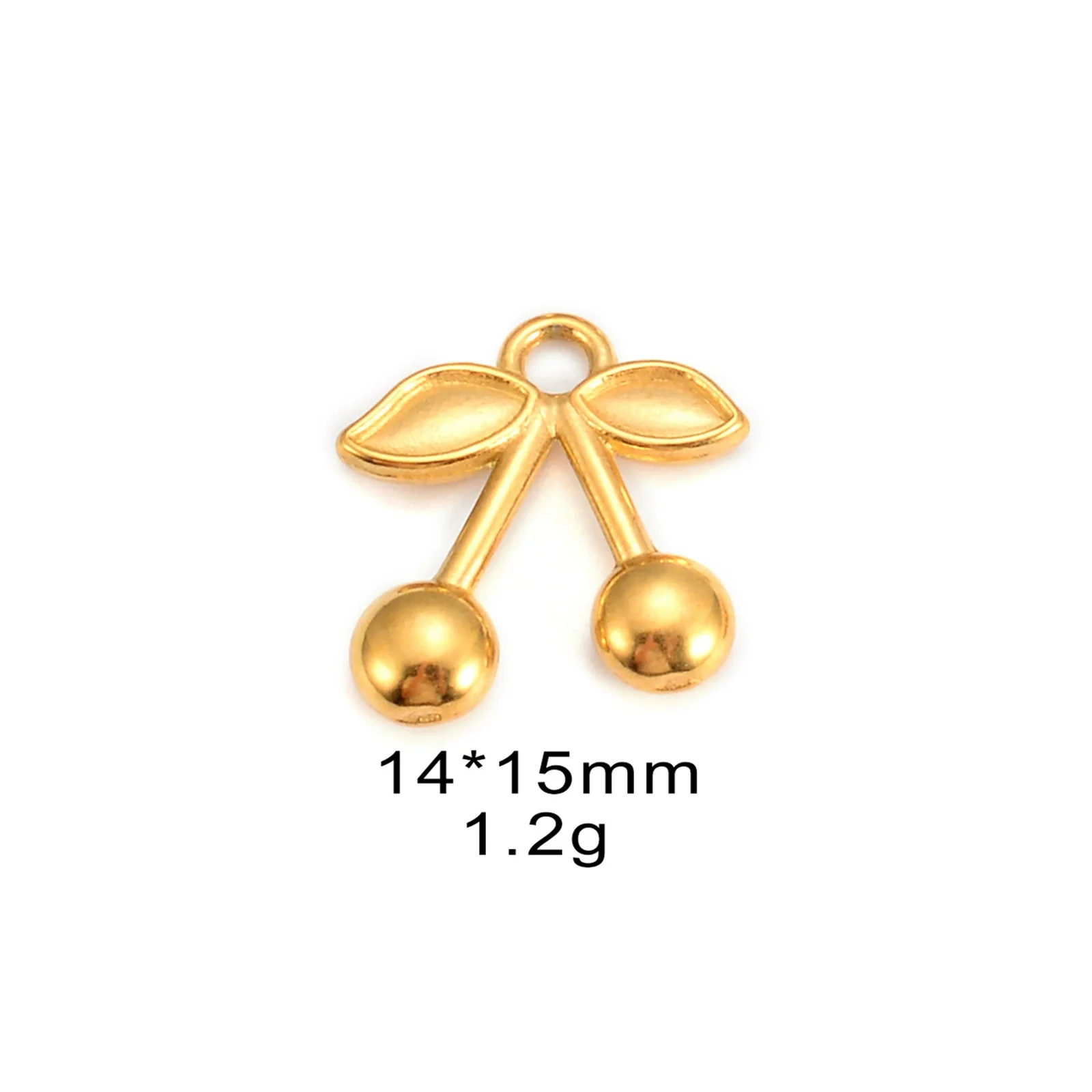 Wholesale Stainless Steel Jewelry Pendant With Sunflower Cherry Maple Leaf Lucky Grass Shapes And Electroplating Treatment - Image 8