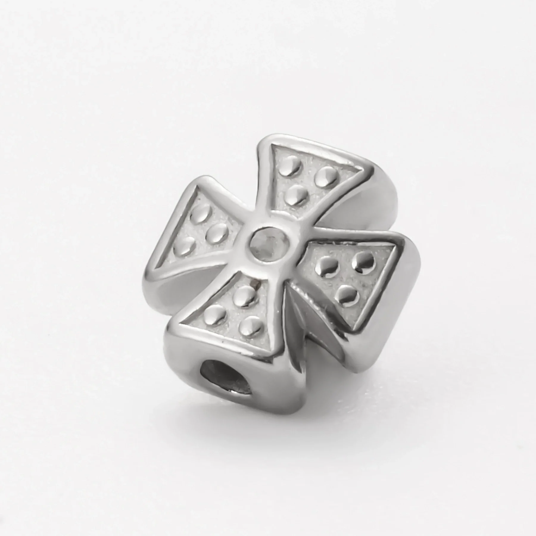 Wholesale Stainless Steel Jewelry Spacer Beads Accessories With Retro Cross Round Flower Conch Pattern And Colorpreserving Casting Electroplating Process - Image 10