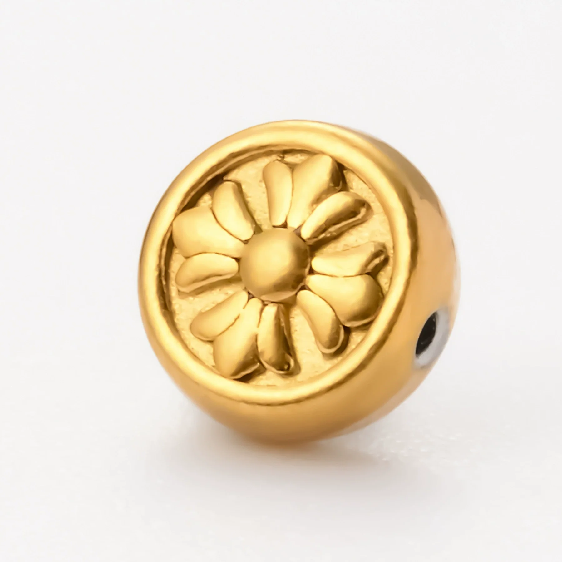 Wholesale Stainless Steel Jewelry Spacer Beads Accessories With Retro Cross Round Flower Conch Pattern And Colorpreserving Casting Electroplating Process - Image 15
