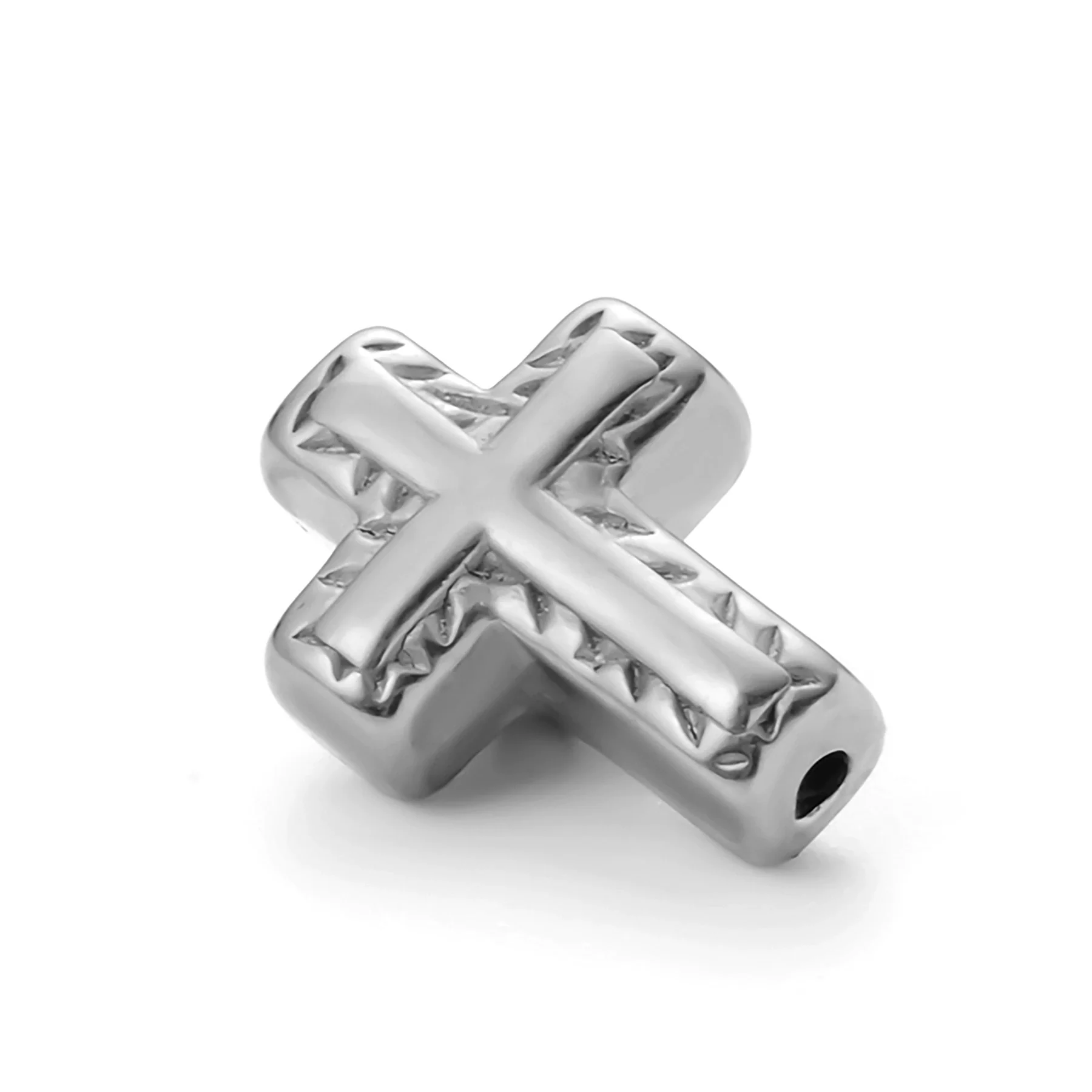Wholesale Stainless Steel Jewelry Spacer Beads Accessories With Retro Cross Round Flower Conch Pattern And Colorpreserving Casting Electroplating Process - Image 8