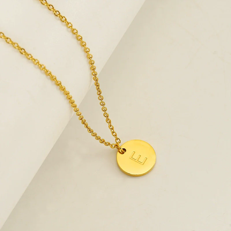 Wholesale 316L Stainless Steel Letter Pendant Necklace For Female - Image 10