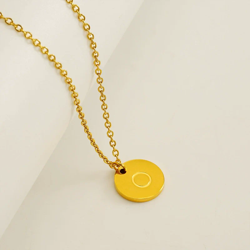 Wholesale 316L Stainless Steel Letter Pendant Necklace For Female - Image 20