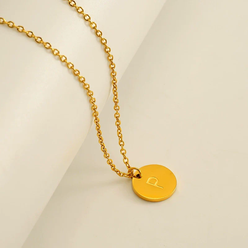 Wholesale 316L Stainless Steel Letter Pendant Necklace For Female - Image 21