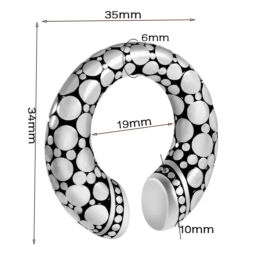 Wholesale Stainless Steel Minimalist Geometric Specialshaped Scorpion Snake Lock Cshaped Sun Moon Flower Ear Expansion Earrings With Polishing - Image 15
