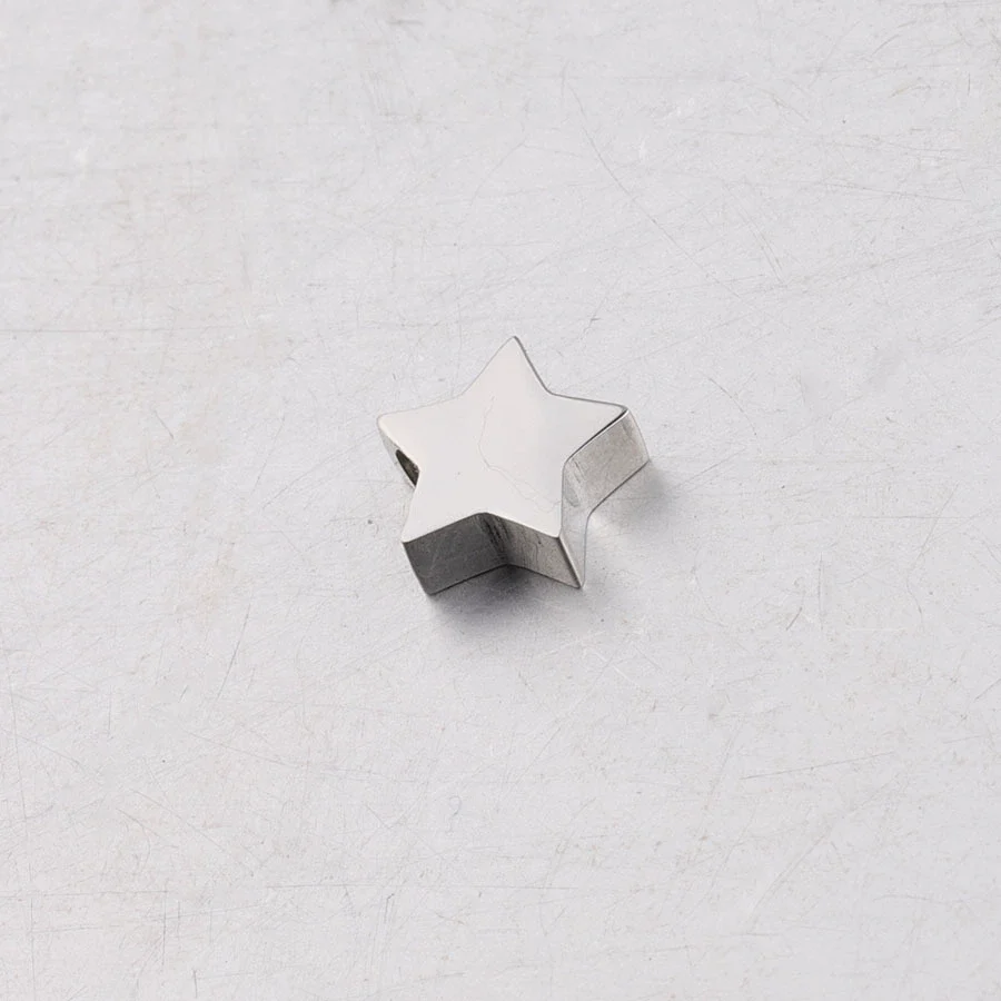 Wholesale Stainless Steel Mirror Polished Fivepointed Star Beads Diy Jewelry Accessories Pendant - Image 5
