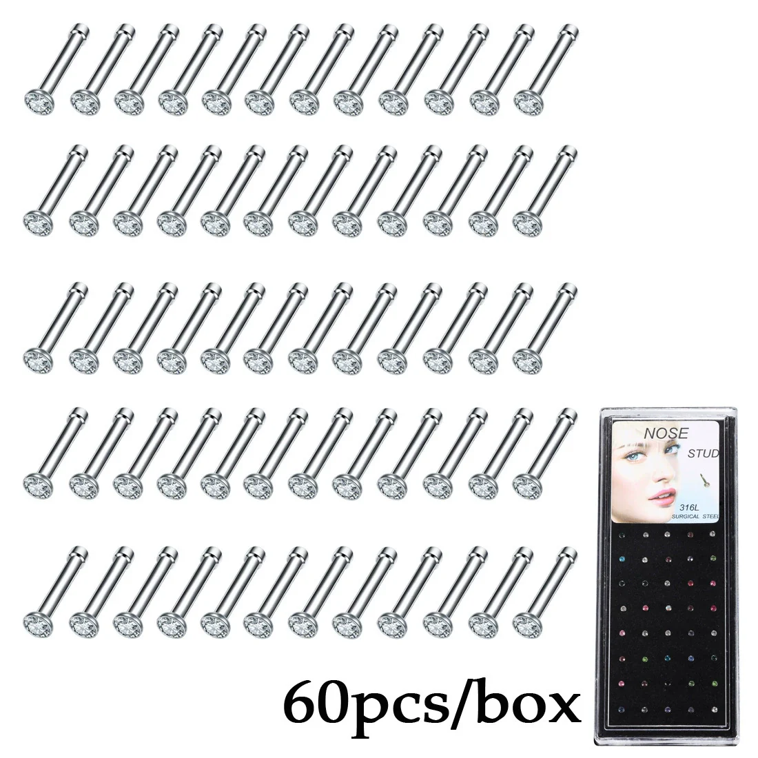 Wholesale Stainless Steel Nose Rings Unisex Geometric Electroplated