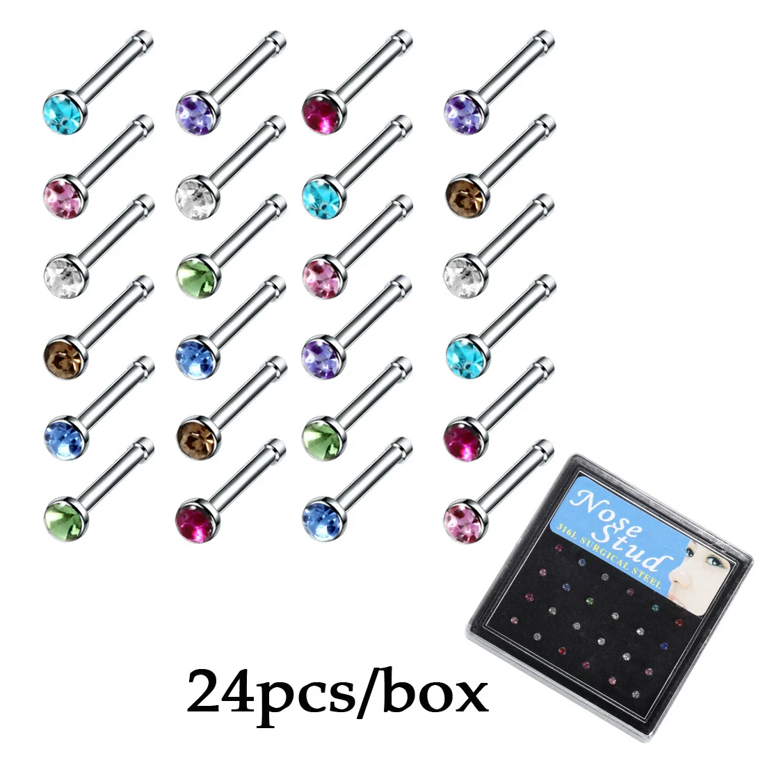 Wholesale Stainless Steel Nose Rings Unisex Geometric Electroplated - Image 3