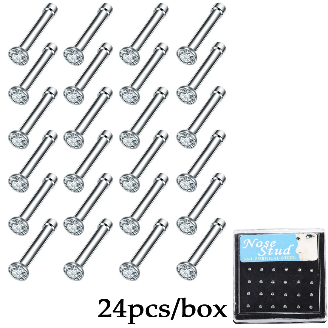Wholesale Stainless Steel Nose Rings Unisex Geometric Electroplated - Image 7
