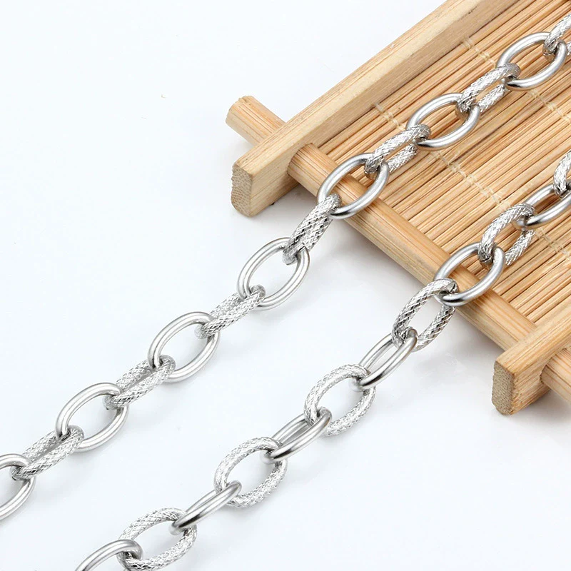 Wholesale Stainless Steel O Cross Thread Chain Necklace Bracelet With Geometric Style And Electroplating - Image 2