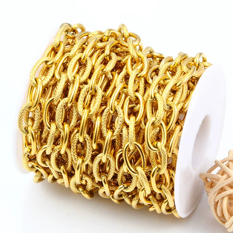 Wholesale Stainless Steel O Cross Thread Chain Necklace Bracelet With Geometric Style And Electroplating - Image 4