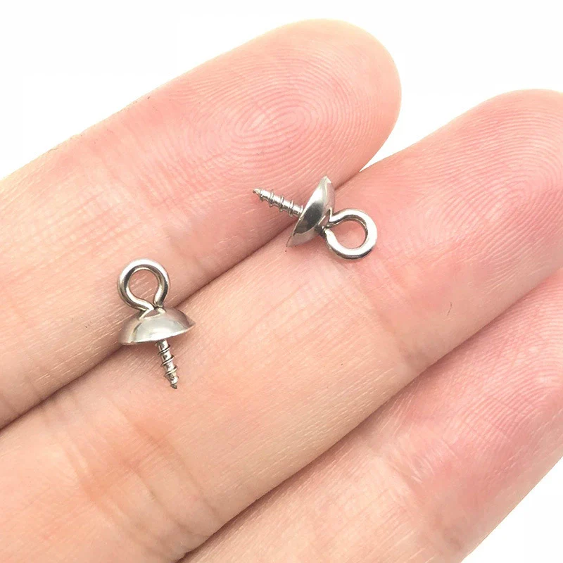 Wholesale Stainless Steel Pearl Tray Bowl Welding Sheep Eye Pendant Tray For Diy Jewelry Accessories With Electroplating - Image 4