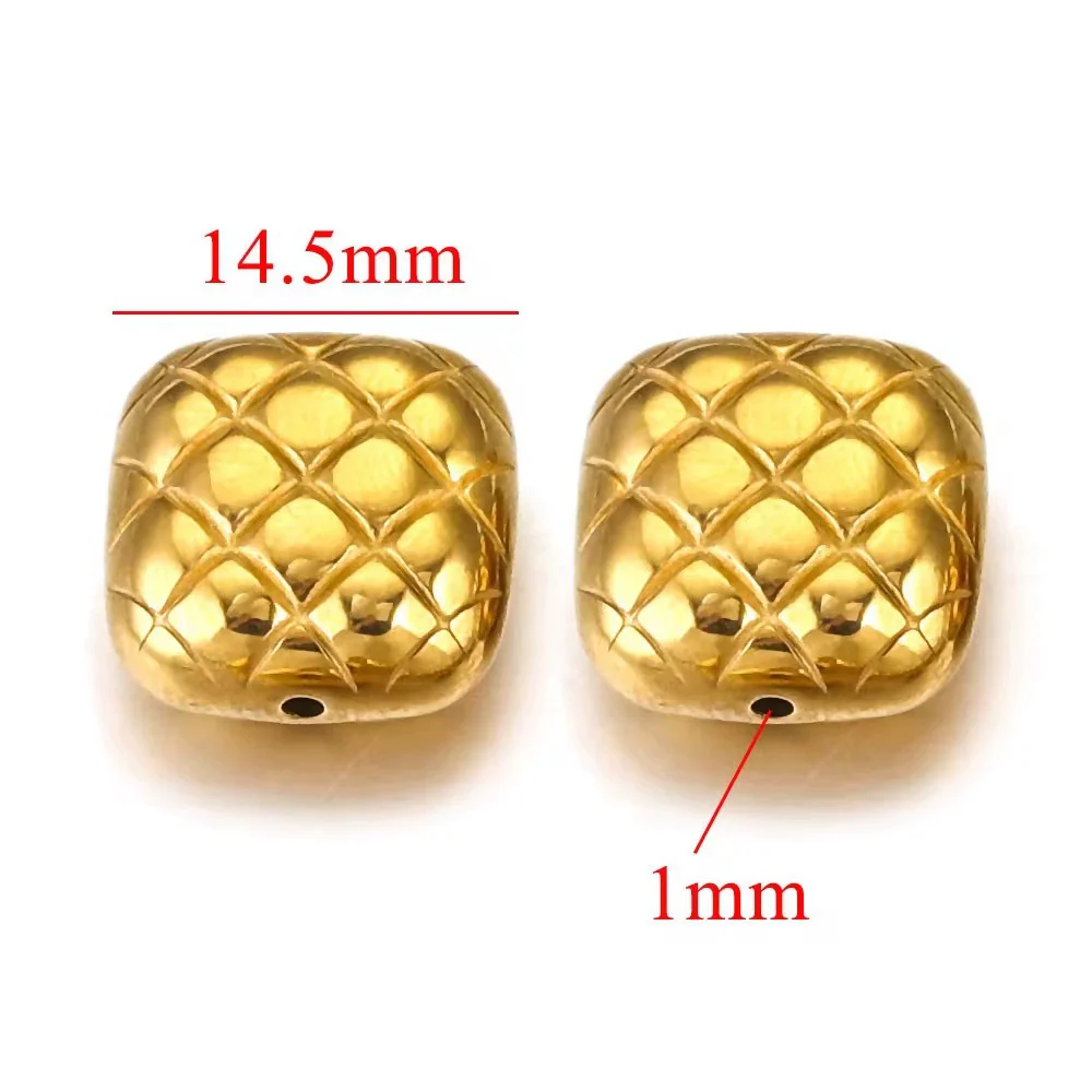Wholesale Stainless Steel Perforated Round Baroque Style Totem Pattern 18K Gold Plated Spacer Beads For Diy Pendant Necklace And Bracelet Jewelry - Image 23