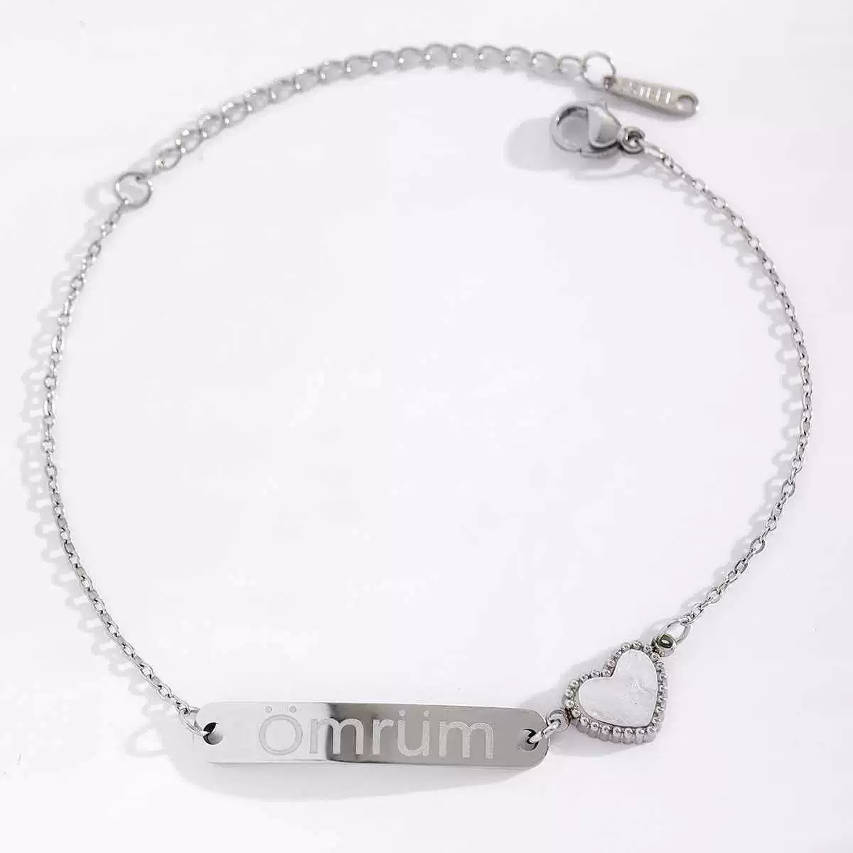 Wholesale Stainless Steel Real Gold Plated Heart Shape Letter Bracelet For Women And Unisex - Image 6