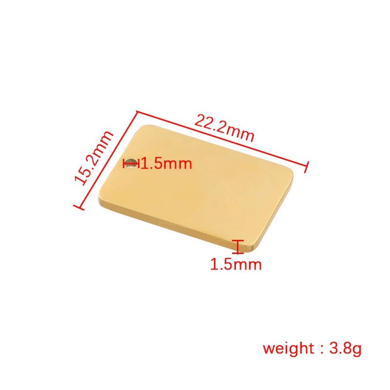 Wholesale Stainless Steel Rectangular Inner Hole Mirror Laser Pendant Jewelry Accessories - Image 5
