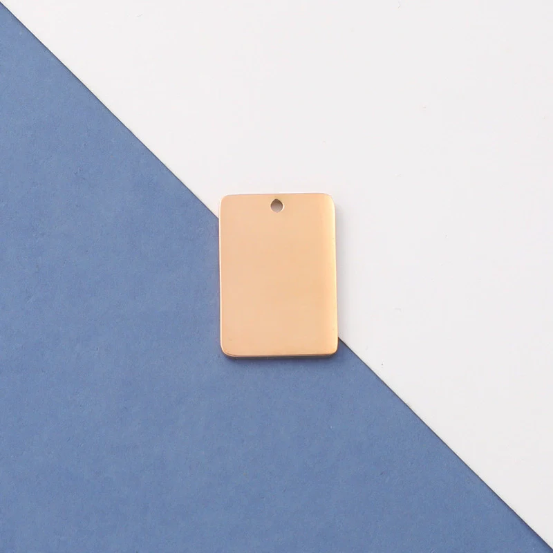 Wholesale Stainless Steel Rectangular Inner Hole Mirror Laser Pendant Jewelry Accessories - Image 8