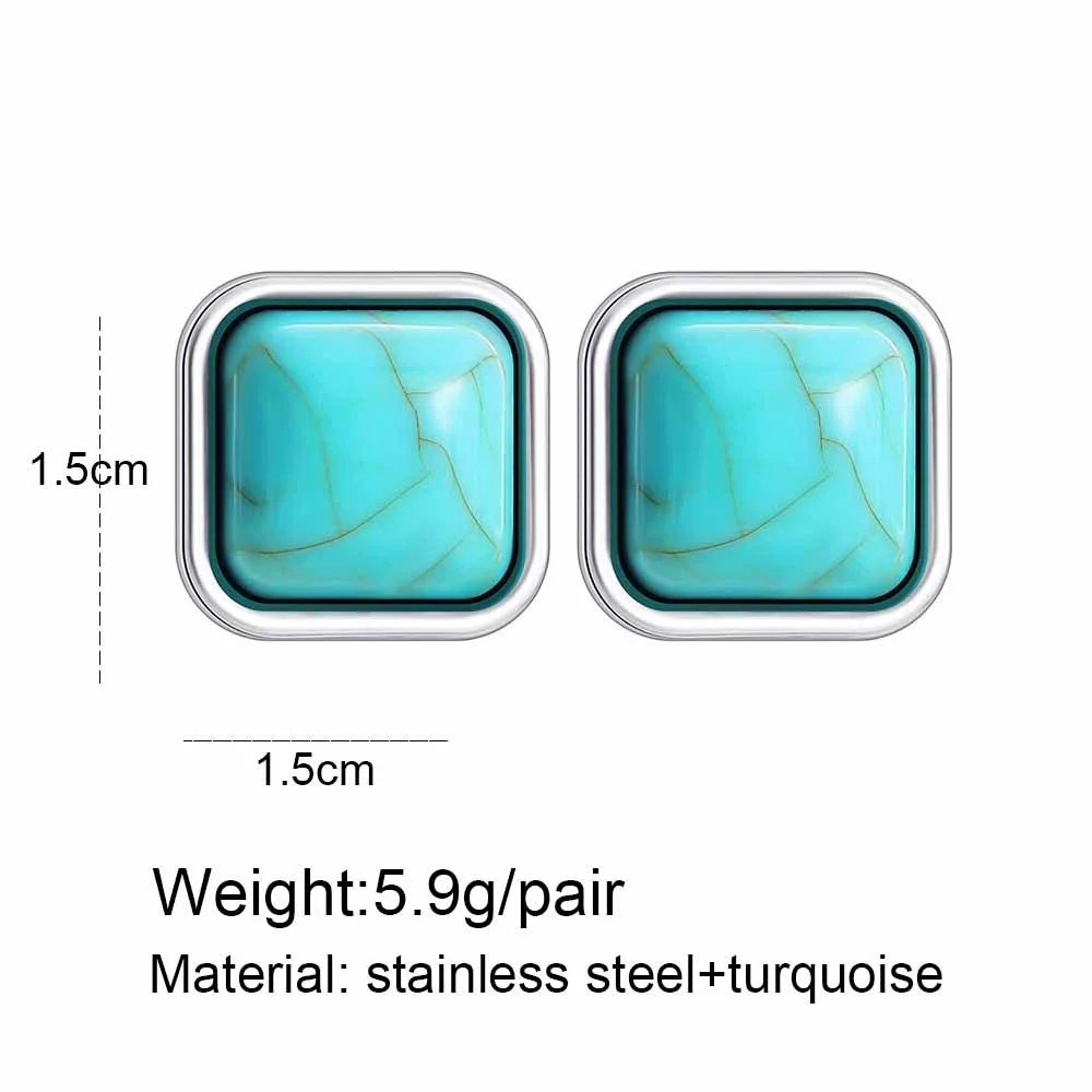 Wholesale Stainless Steel Retro Geometric Heart Earrings Electroplated - Image 4