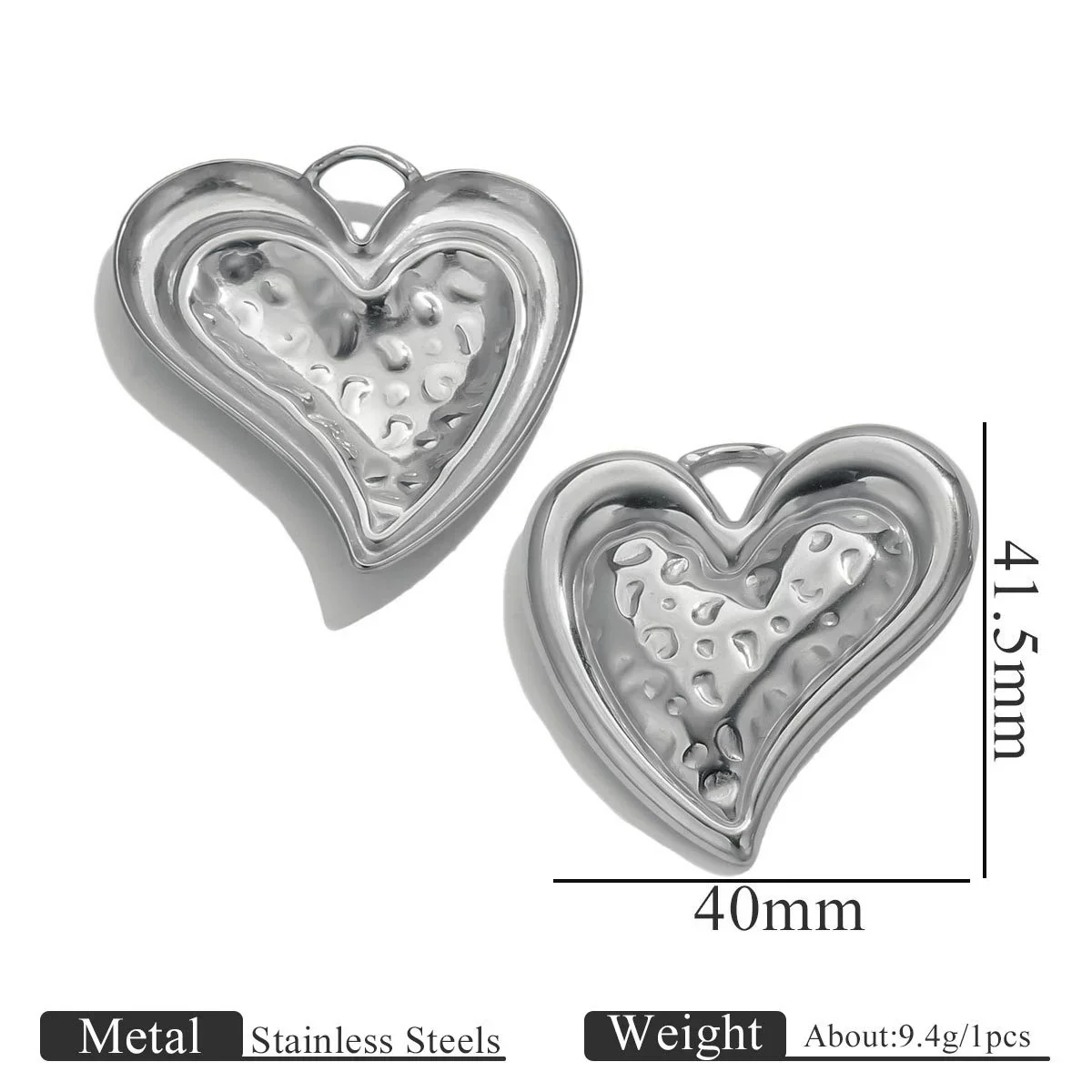 Wholesale Stainless Steel Retro Style Embossed Texture Gold Pendant Set With Flower Heart Fanshaped And Leaf Shapes Electroplated Diy Jewelry Accessories - Image 7