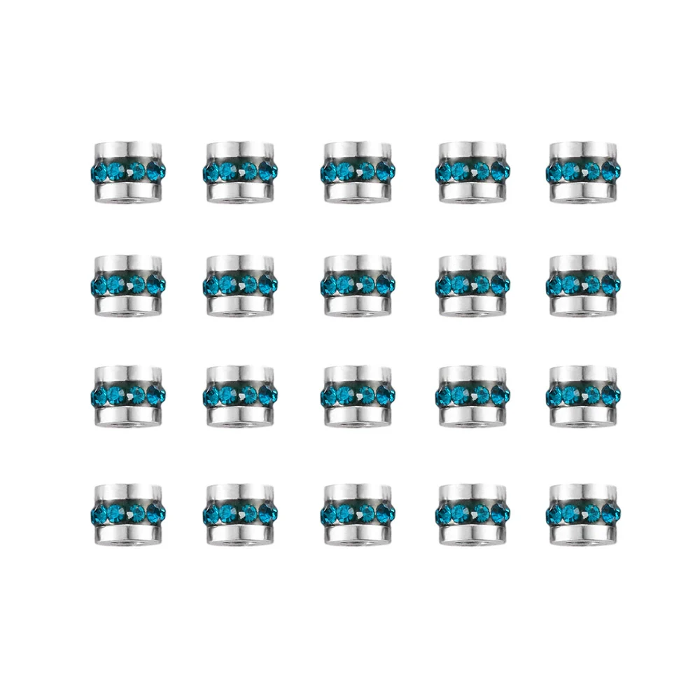 Wholesale Stainless Steel Rhinestone Cylindrical Beads Jewelry For Diy Bracelet And Necklace Trendy Style With Diamond Pattern And Epoxy Process - Image 8