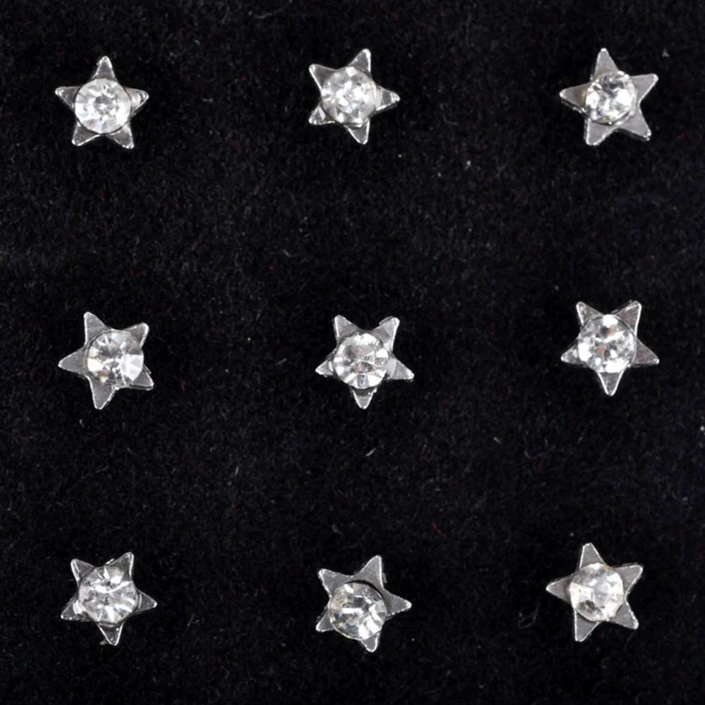 Wholesale Stainless Steel Rhinestone Fivepointed Star Nose Studs Body Piercing Jewelry With Electroplating - Image 4