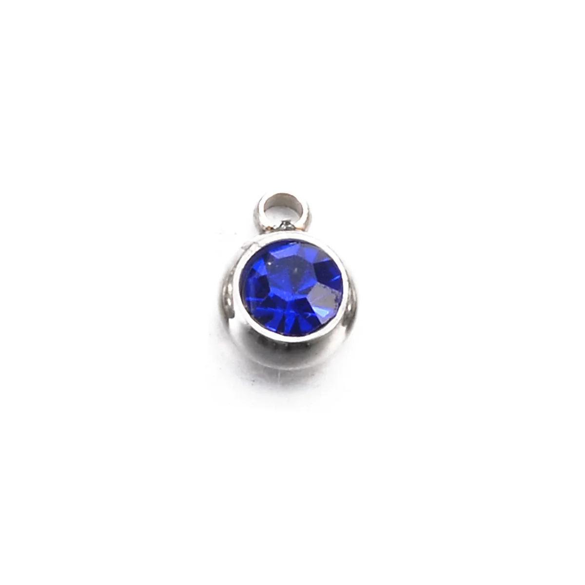 Wholesale Stainless Steel Round Birthstone Pendant Accessories With Electroplating - Image 15
