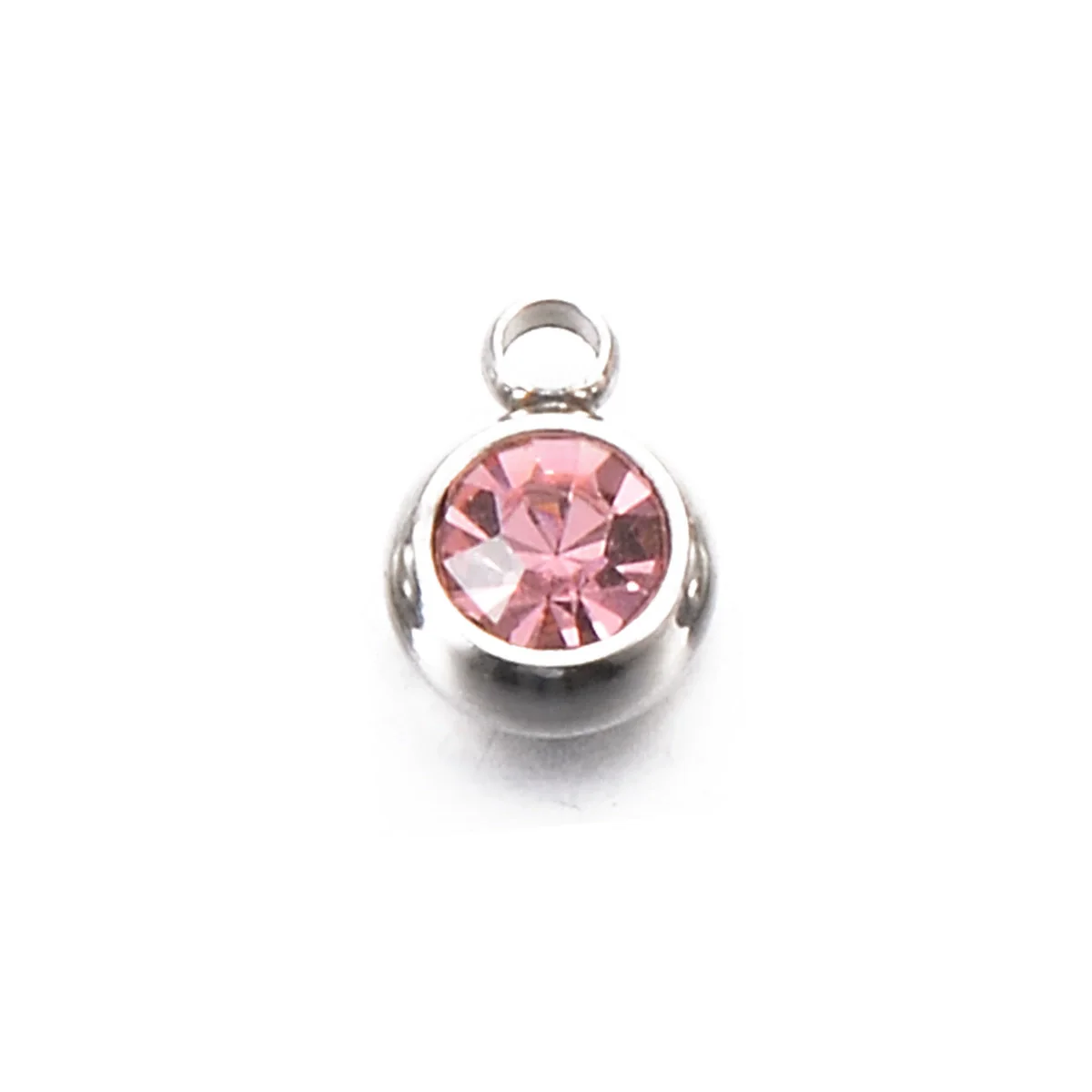 Wholesale Stainless Steel Round Birthstone Pendant Accessories With Electroplating - Image 18