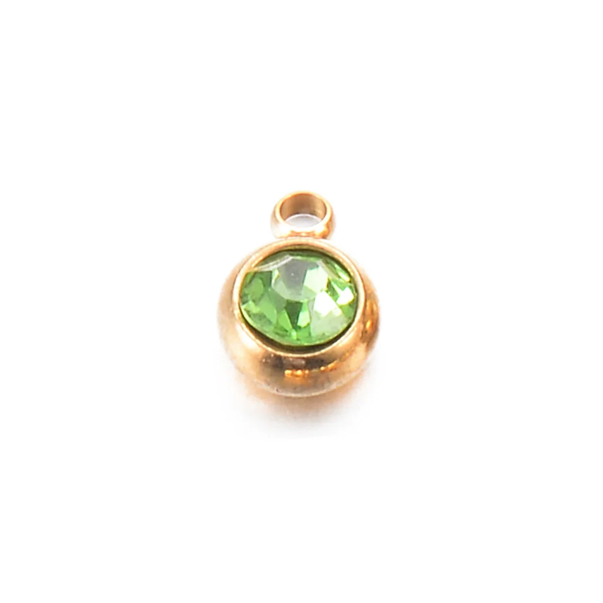 Wholesale Stainless Steel Round Birthstone Pendant Accessories With Electroplating - Image 20