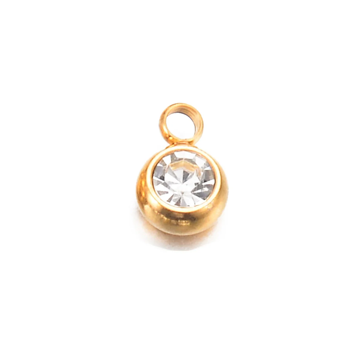 Wholesale Stainless Steel Round Birthstone Pendant Accessories With Electroplating - Image 32
