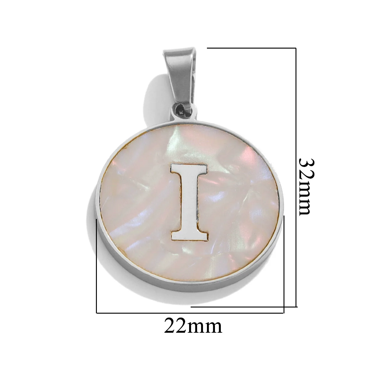 Wholesale Stainless Steel Round Shell Letter Pendant Jewelry Accessories Necklace Electroplated 18K Diy Handmade Fashion Style - Image 40