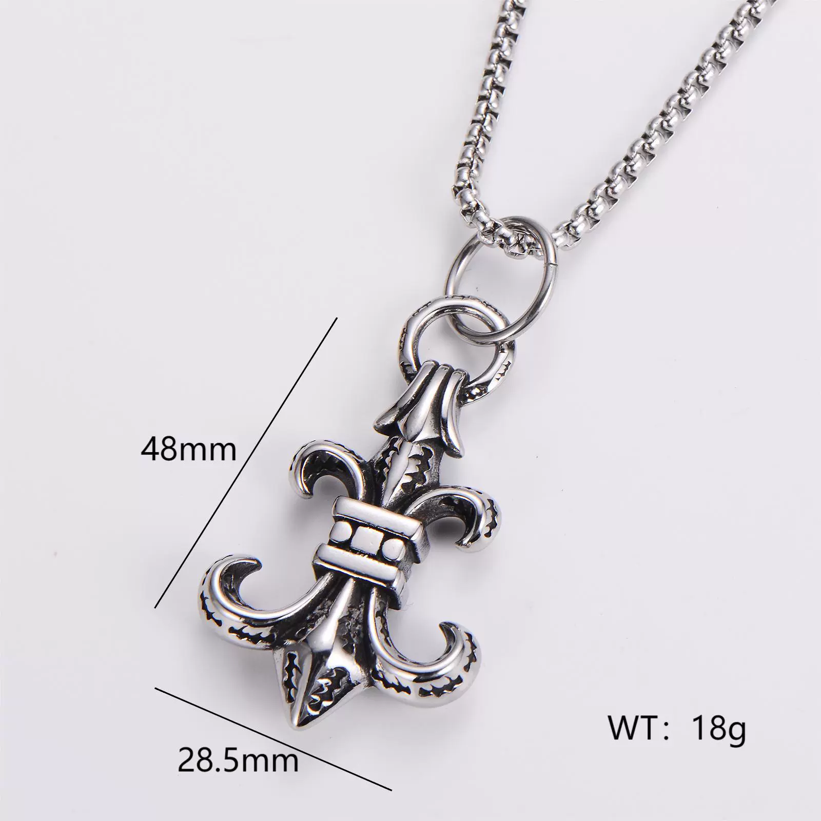 Wholesale Stainless Steel Ship Anchor Cross Truck Pendant Necklace For Men With Geometric Style And Polishing Process - Image 14