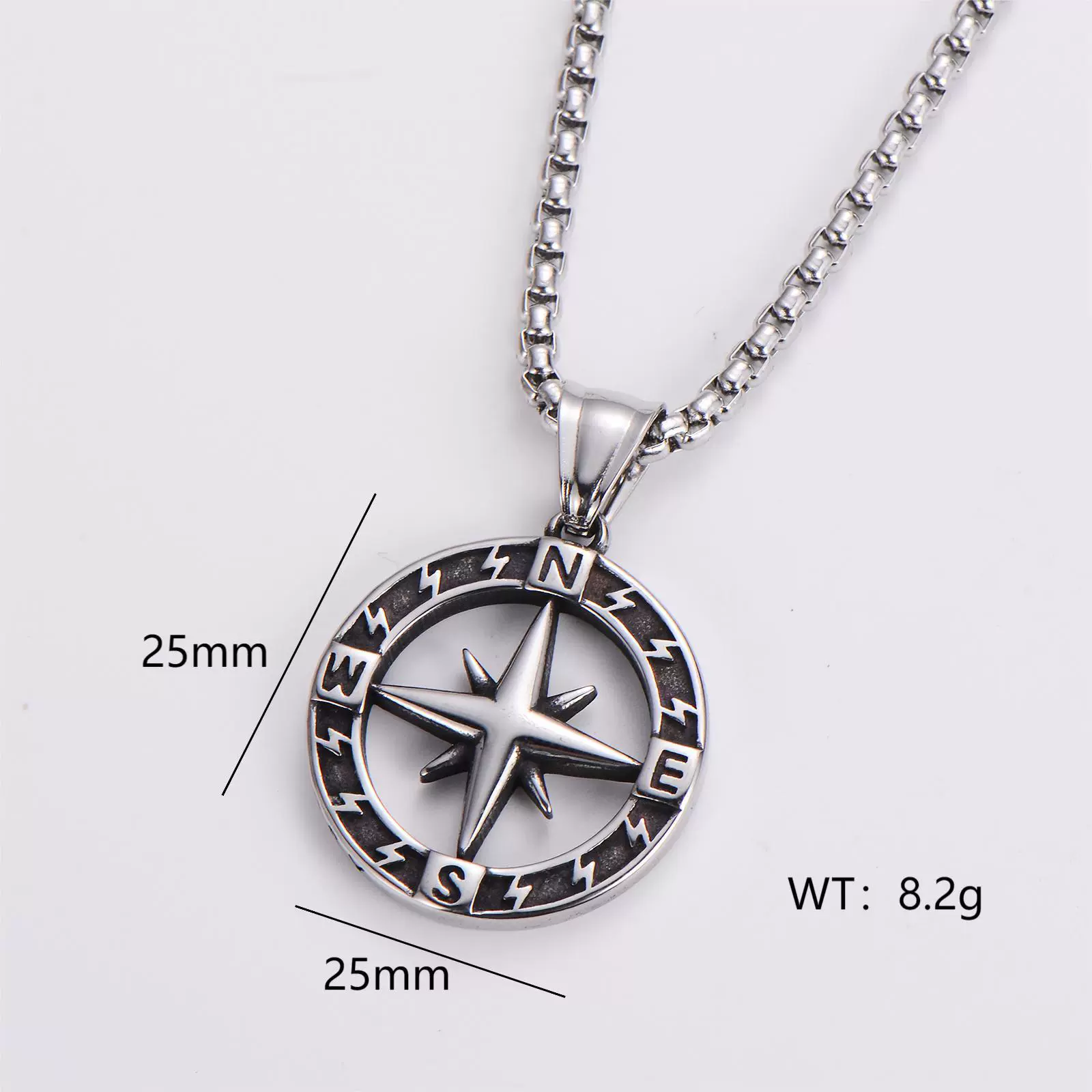 Wholesale Stainless Steel Ship Anchor Cross Truck Pendant Necklace For Men With Geometric Style And Polishing Process - Image 15