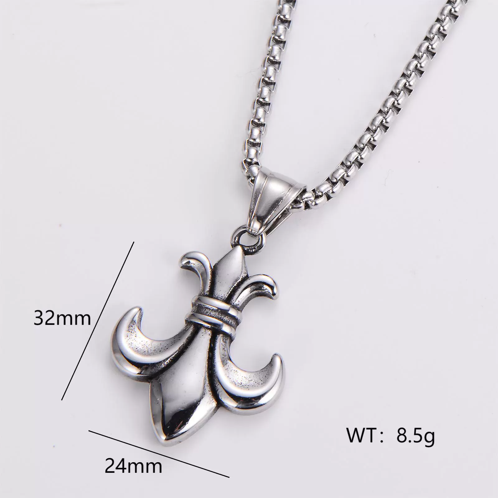 Wholesale Stainless Steel Ship Anchor Cross Truck Pendant Necklace For Men With Geometric Style And Polishing Process - Image 16