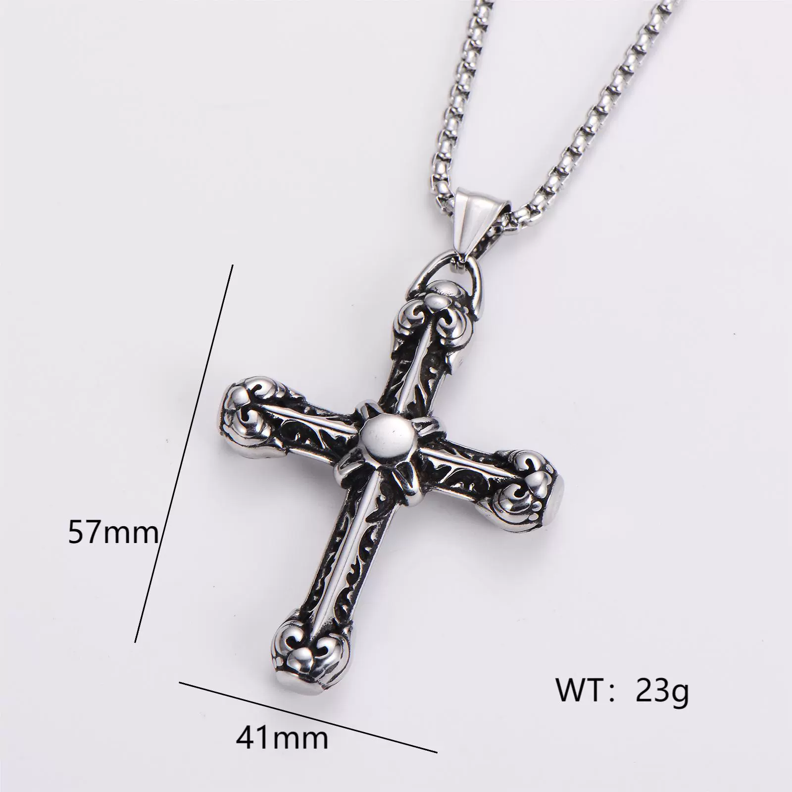 Wholesale Stainless Steel Ship Anchor Cross Truck Pendant Necklace For Men With Geometric Style And Polishing Process - Image 6