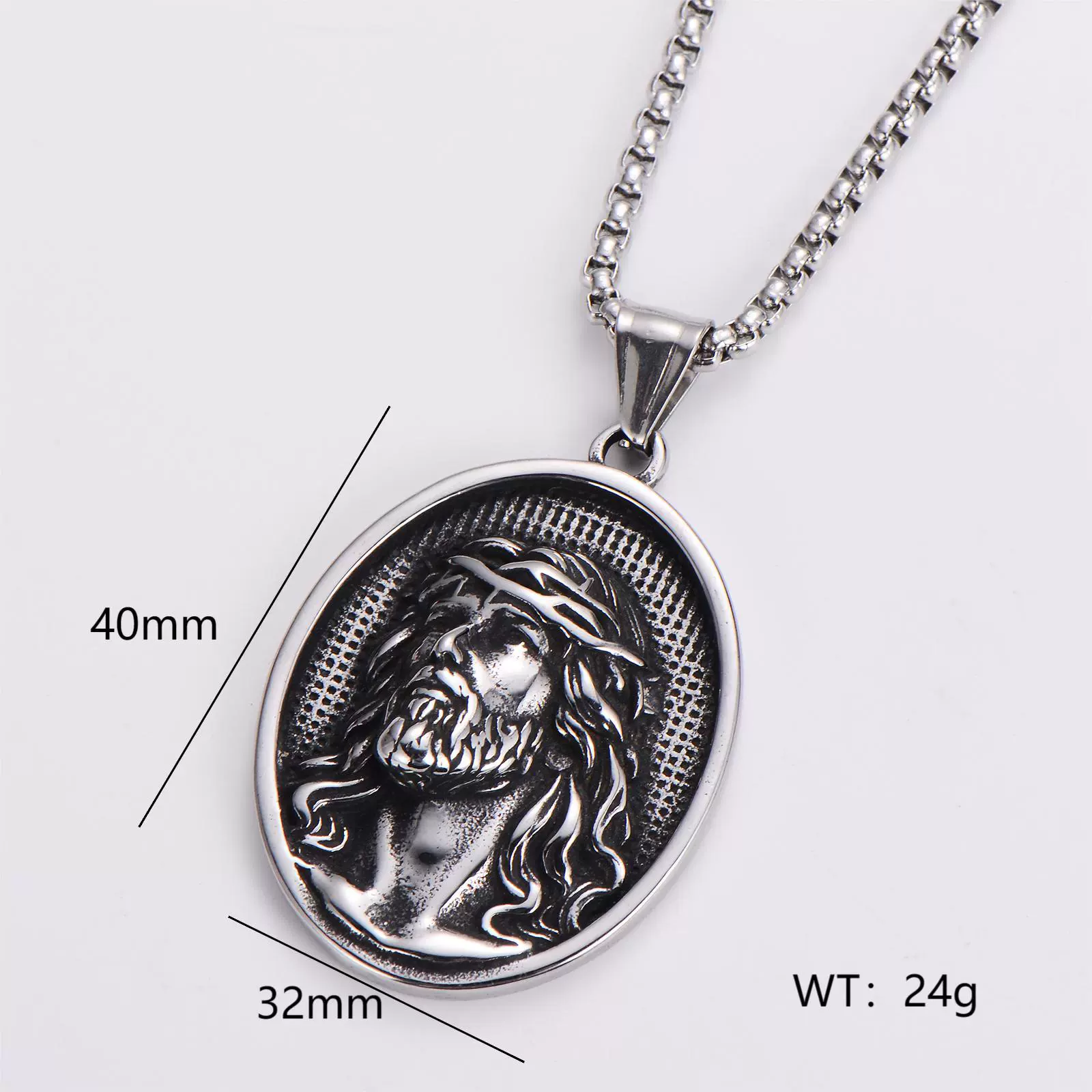 Wholesale Stainless Steel Ship Anchor Cross Truck Pendant Necklace For Men With Geometric Style And Polishing Process - Image 9