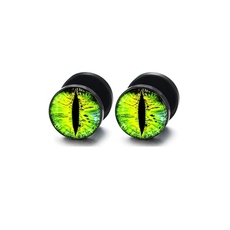 Wholesale Stainless Steel Star Pattern Retro Round Barbell Fashion Personality Ear Clip Earrings For Men And Women - Image 18
