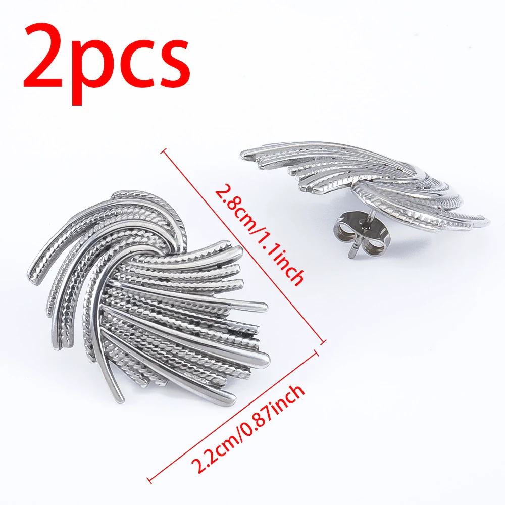 Wholesale Stainless Steel Titanium Steel Earrings With Conch Love Pattern Electroplating For Female Light Luxury Fashion Style - Image 24