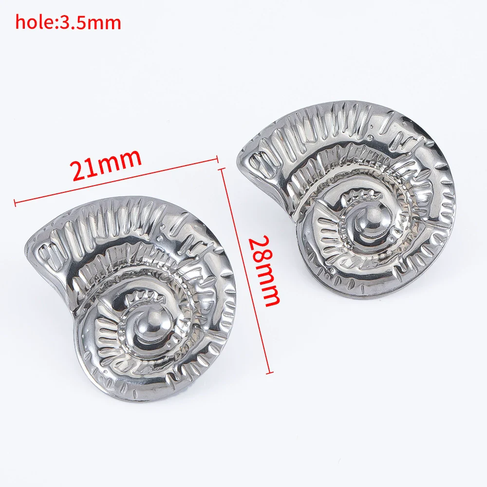 Wholesale Stainless Steel Titanium Steel Earrings With Conch Love Pattern Electroplating For Female Light Luxury Fashion Style - Image 6