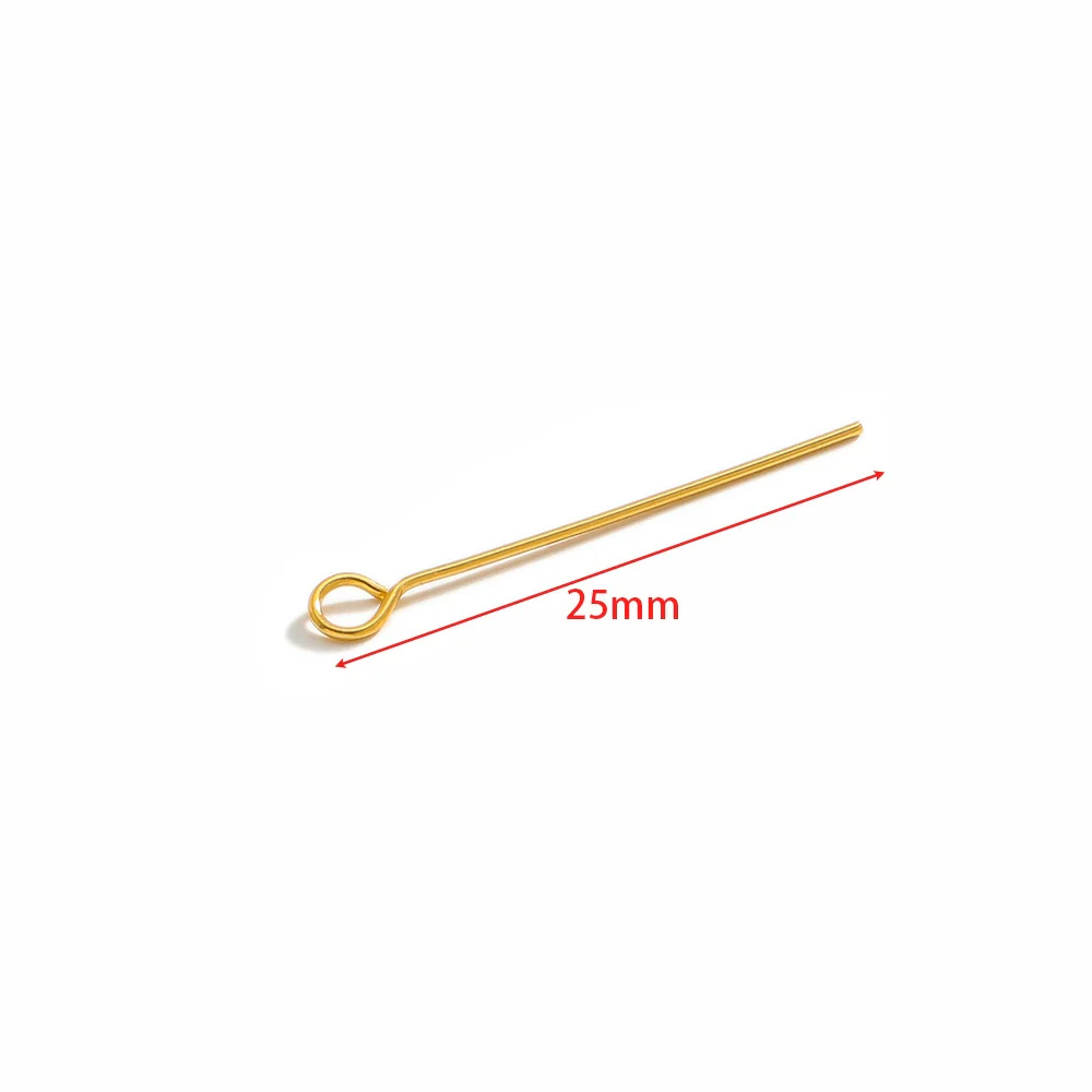 Wholesale Stainless Steel Vacuum Goldplated Simple Geometric Glossy Beaded Needle Earrings Fashion Accessories - Image 7