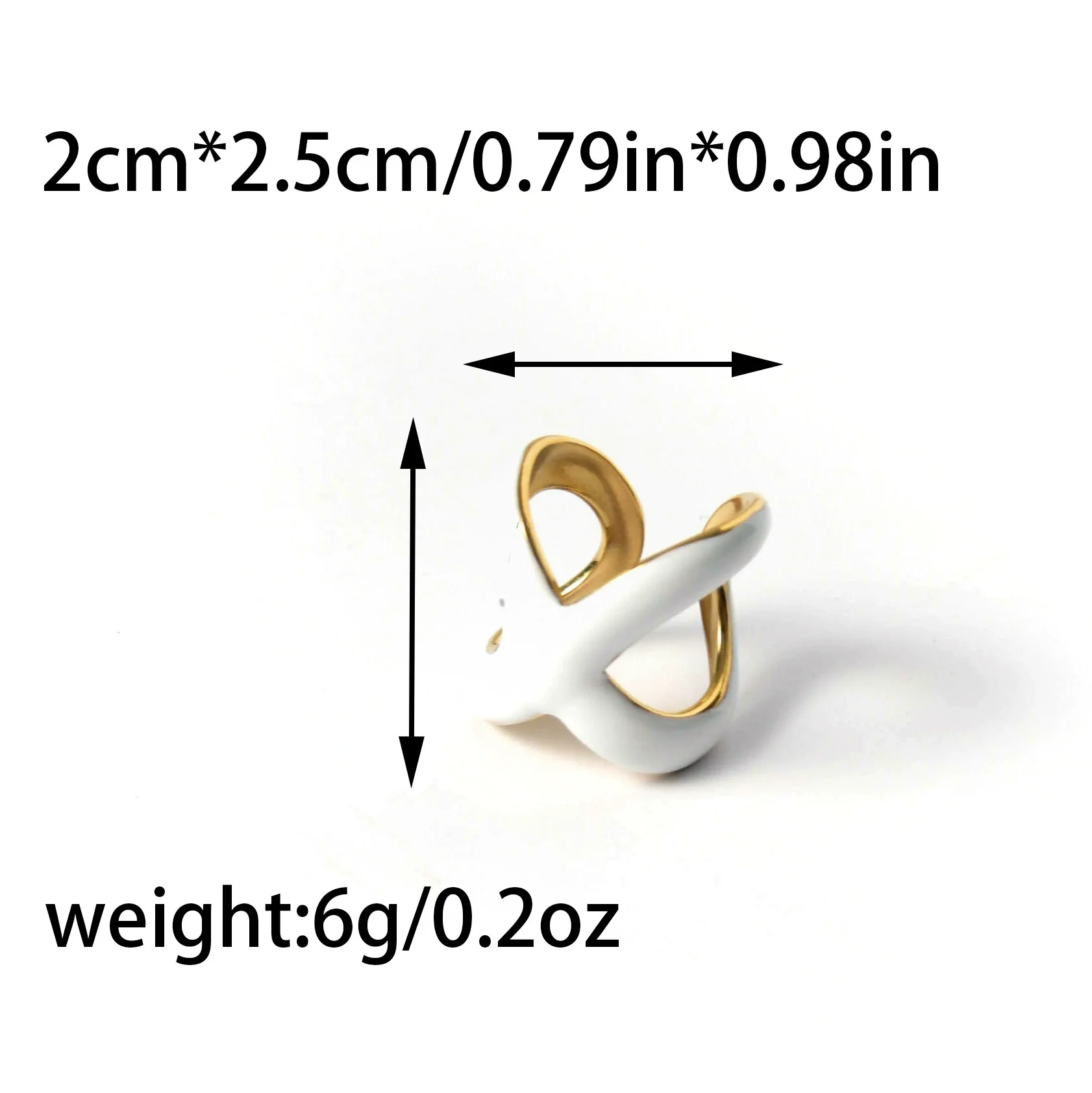 Wholesale Stainless Steel Xshaped Open Ring With Oil Dropping Pattern And Electroplating Treatment - Image 5