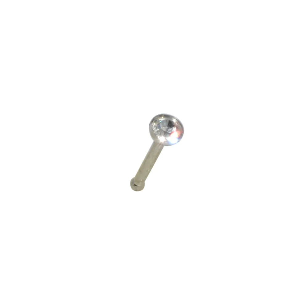 Wholesale Stainless Steel Zircon Nose Ring L S Straight Rod Shape Electroplated Unisex - Image 5