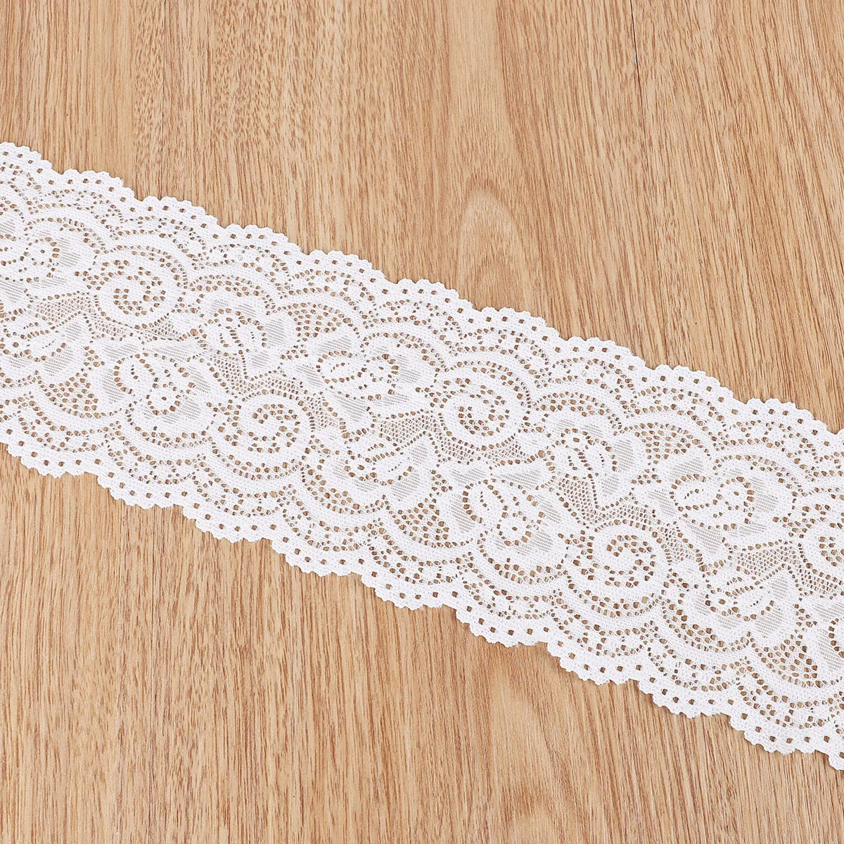 Wholesale Stretch Lace Ribbon Handmade Clothing And Bag Accessories Material In Black And White - Image 6
